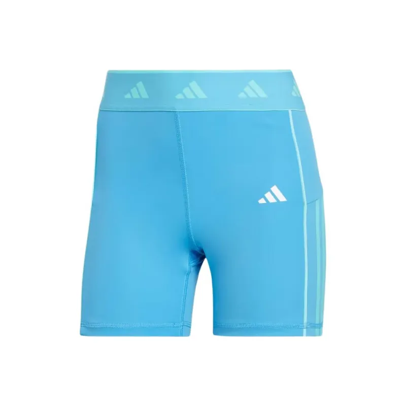 Adidas Hyperglam Colour Pop 5-Inch Leggings Sports Shorts Women's Blue-0