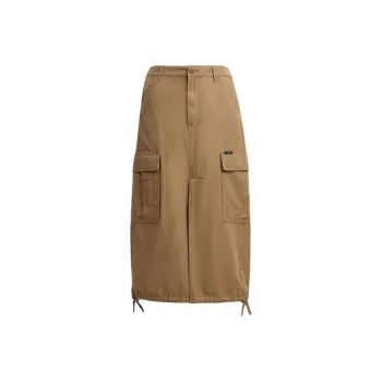 COACH SS24 Casual Long Skirt Women's Khaki