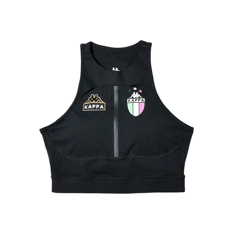 Kappa Sport Vests Women's Black Neon Orange Yellow-0