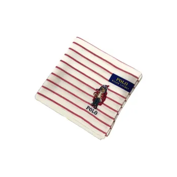 Polo Ralph Lauren Cotton Silk Scarves Unisex Red White
