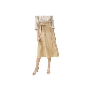 Hush Puppies Casual Long Skirts Women's Khaki