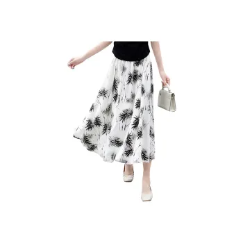 TOUCH Casual Long Skirt Women's Ink Black Bamboo
