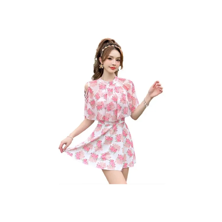 Youyou One piece Swimsuit Women's Pink-0