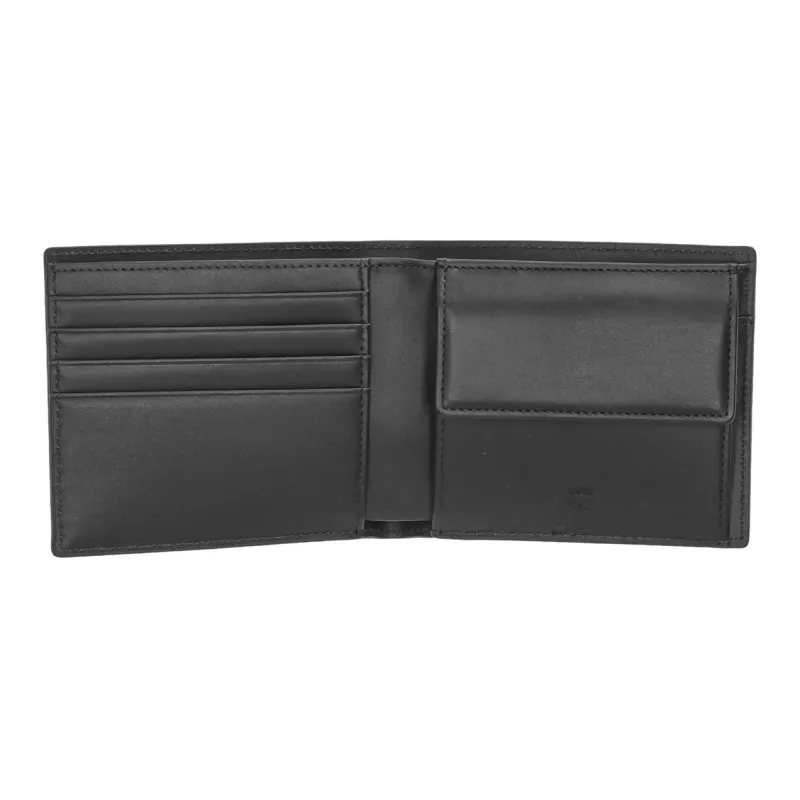 MCM Artificial Leather Bifold Wallet Unisex Black-3