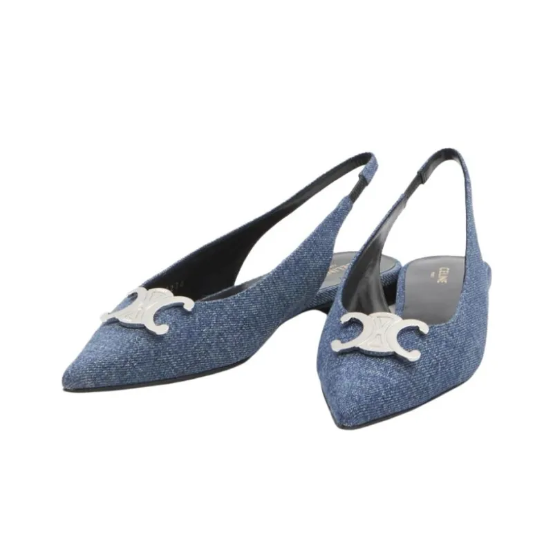 CELINE Casual Single Shoes Women's Blue-3