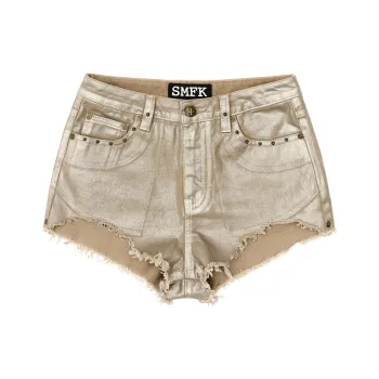 SMFK Denim Shorts Women's Gold