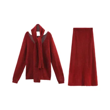 A Paradise For Awakening Skirt Set Women's Burgundy
