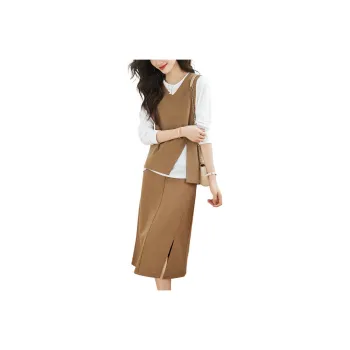 Mo Han Yi Mei Skirt Set Women's Coffee