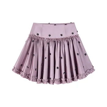 CARIEDO Casual Short Skirts Women's Violet