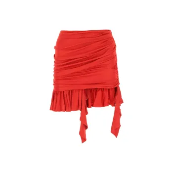 ANDREĀDAMO Drap Detailed Mini Skirt