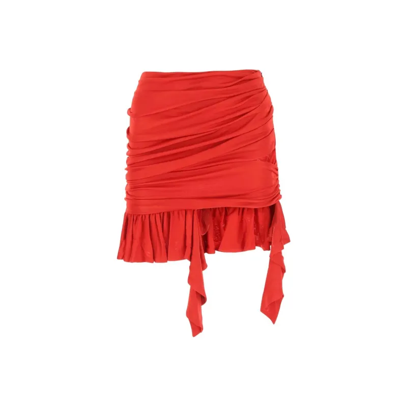 ANDREĀDAMO Drap Detailed Mini Skirt-0