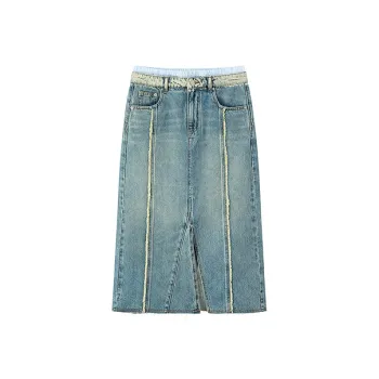 CHUU Casual Short Skirts Women's Medium Denim Blue