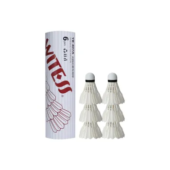 WITESS YB407A 6 Pack Duck Feather Big Board Duck Feather Training Competition Shuttlecocks