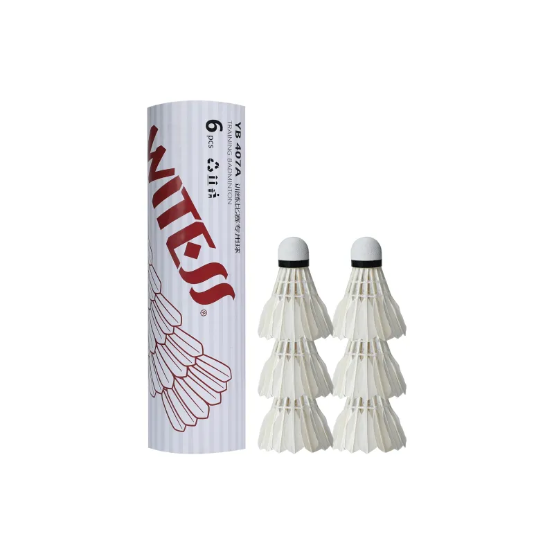 WITESS YB407A 6 Pack Duck Feather Big Board Duck Feather Training Competition Shuttlecocks-0