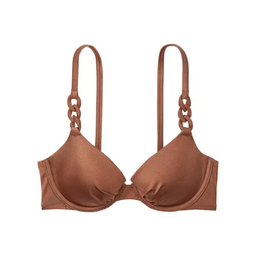 Victoria's Secret Chain-Link Icon Push-Up Bikini Top / C Bikini Women's Caramel