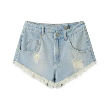 ANDREA MARTIN Denim Shorts Women's Blue