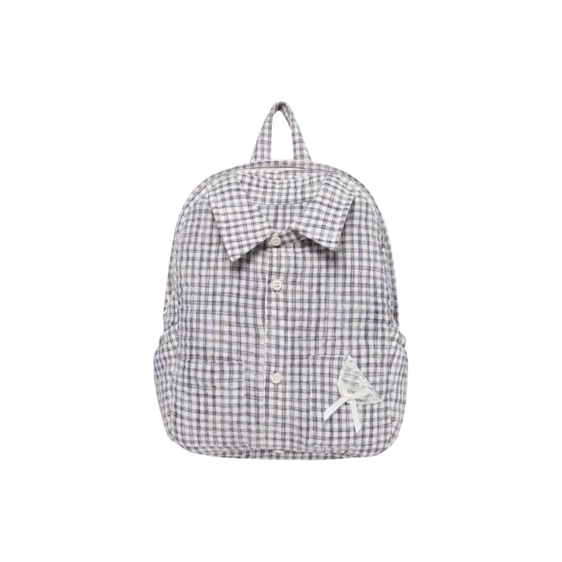 MostwantedLab Polyester Backpack Medium Size Women's Pink Purple/Navy Blue-5