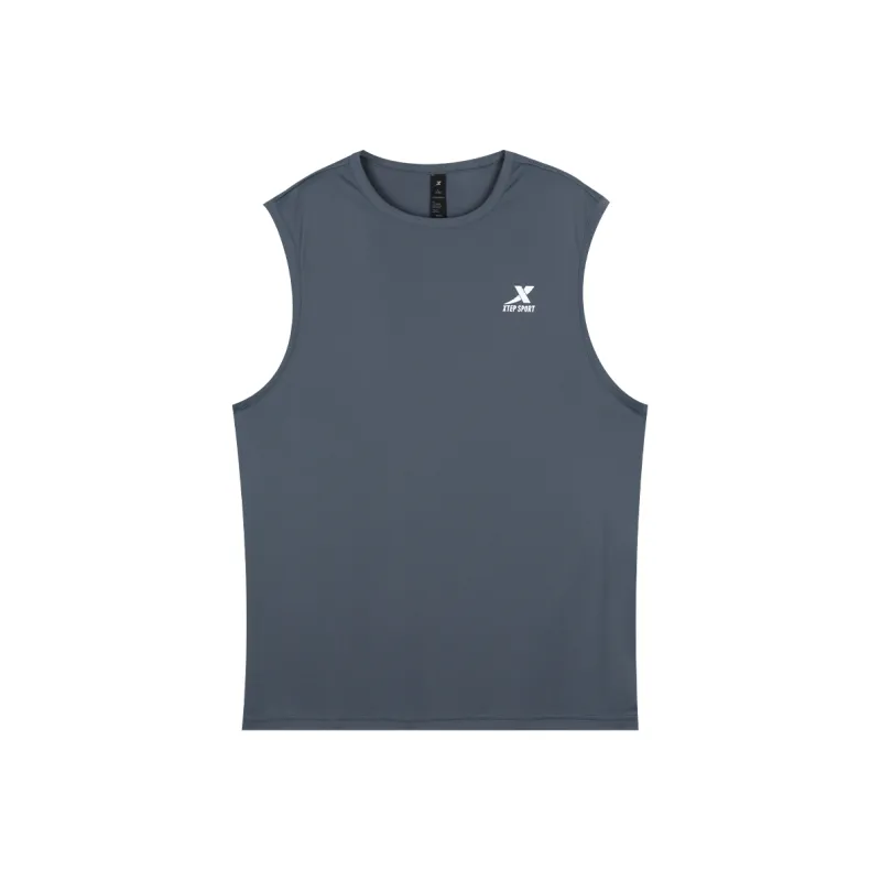 XTEP Tank Tops Men Blue Gray-0