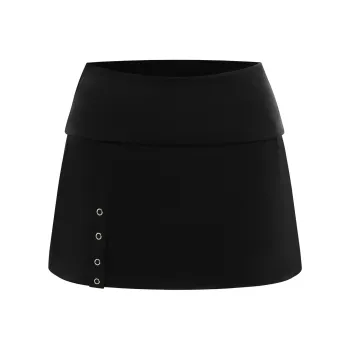 WITH JEAN FW24 Kaden Skirt Casual Short Skirts Women's BLACK/Black