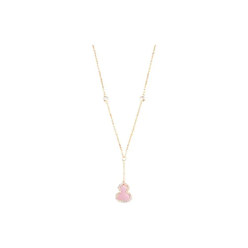Qeelin Wulu Karat Gold Necklaces Women's Pink