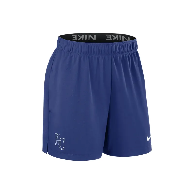 Nike Kansas City Royals Authentic Collection Practice Sports Shorts Women's Blue-0