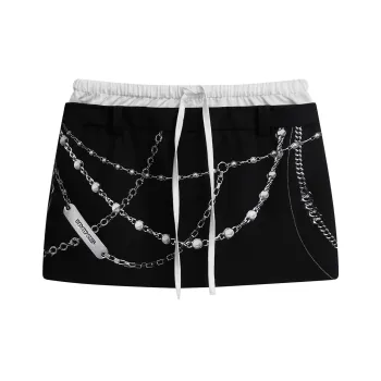 IMXS New Horse Run Collection Casual Short Skirts Women's Black