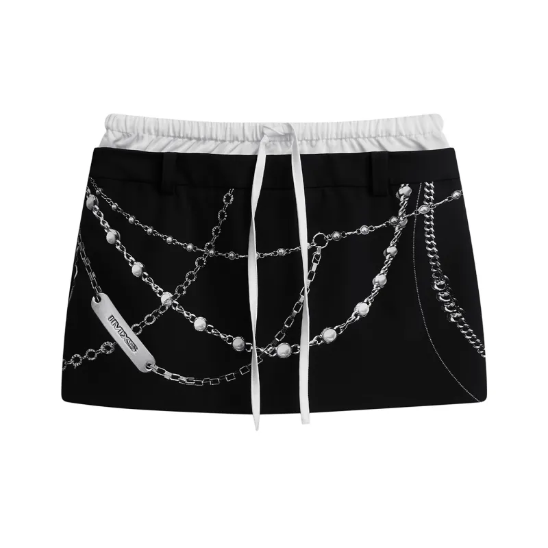 IMXS New Horse Run Collection Casual Short Skirts Women's Black-0