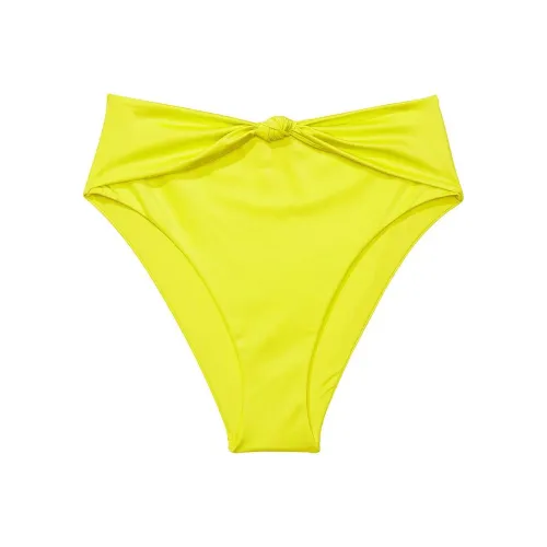 Victoria's Secret Knotted High-Waist Cheeky Bikini Bottom/Yellow Swimming Shorts Women's Yellow