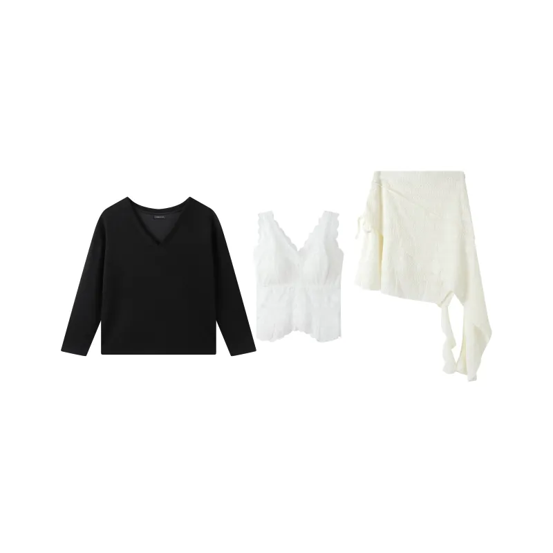 EIDOLON GRAIN Skirt Set Women's Black-0