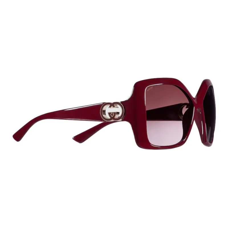 GUCCI Injection Molded Square Sunglasses Unisex Red-1