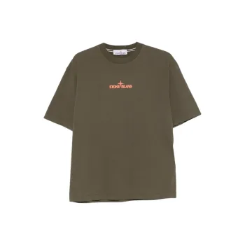 STONE ISLAND Logo embossed T shirt