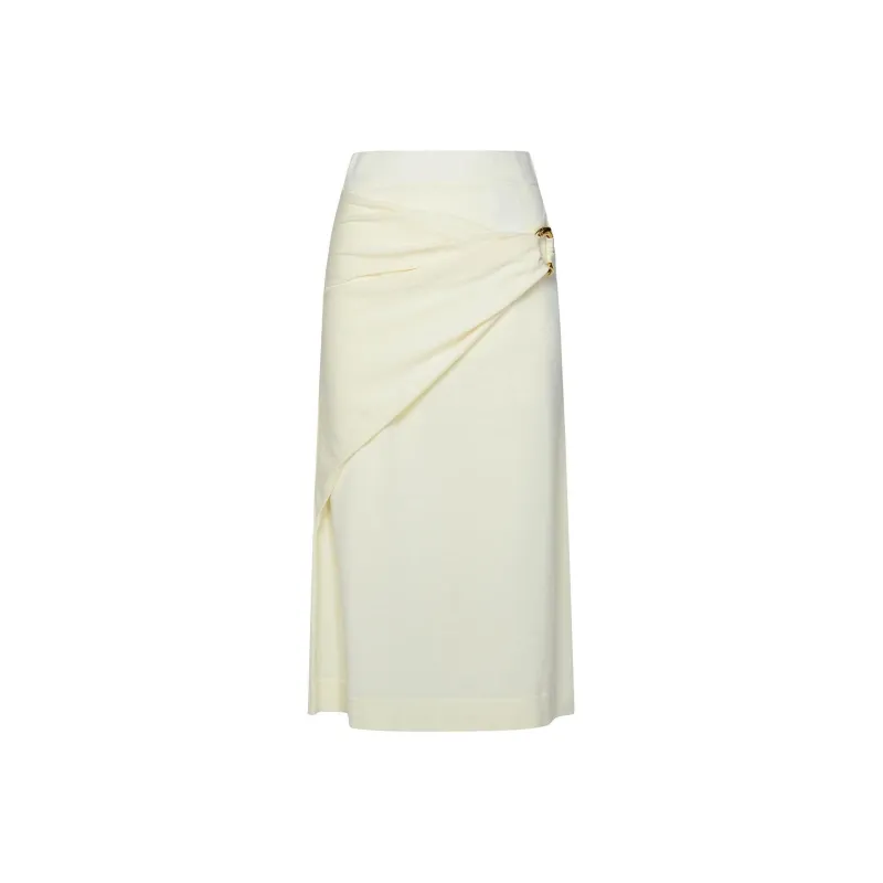 JIL SANDER Layered Effect Knitted Midi Skirt-0