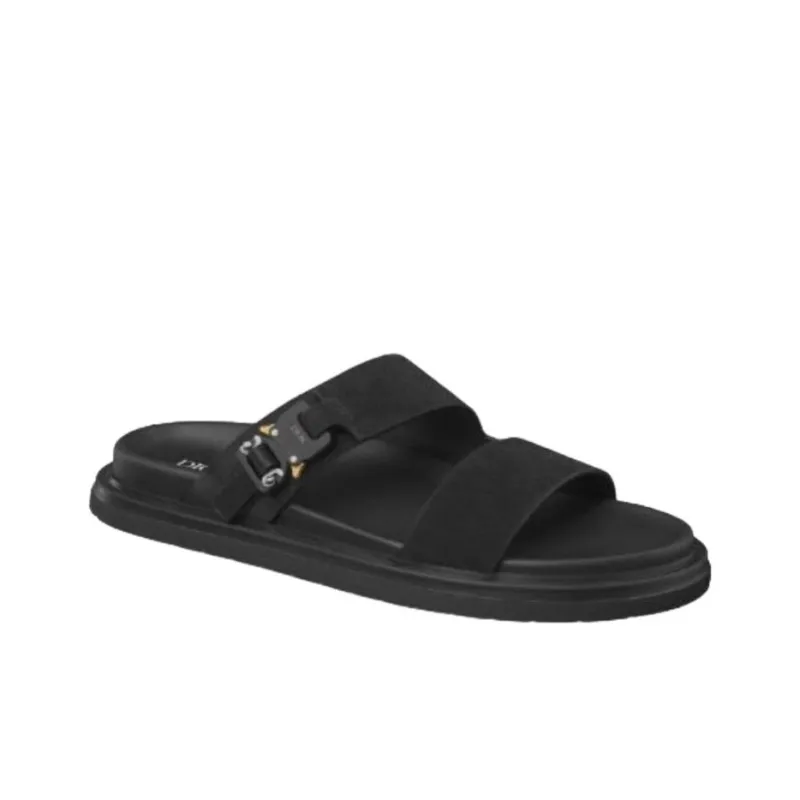 DIOR Aqua Slide Slippers Men's Black-2