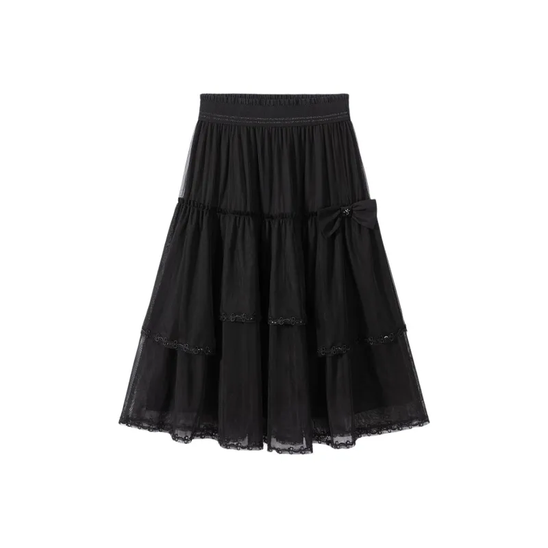 EICHITOO Casual Long Skirt Women's Black-0