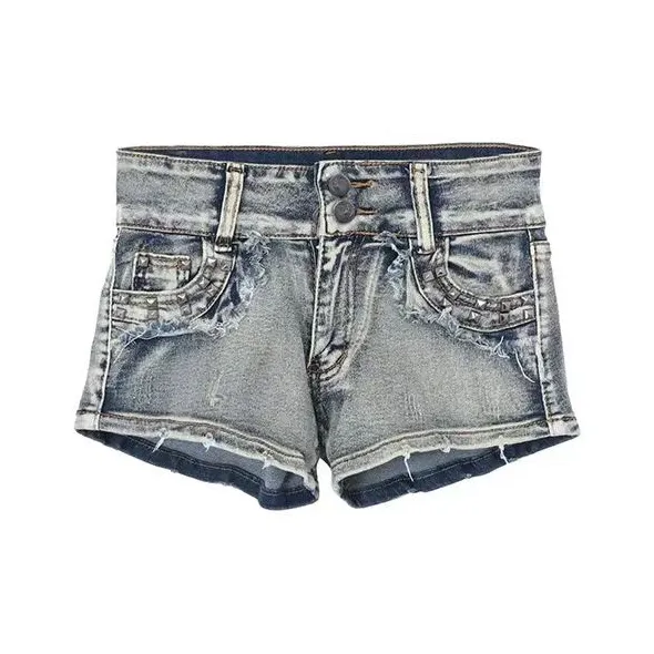 BEAUTIFUL CONFESSION Denim Shorts Women's Vintage Blue-0