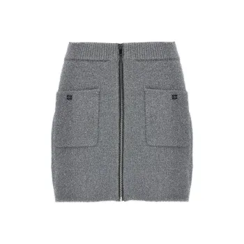 GANNI Zip Up Knit Mini Skirt
