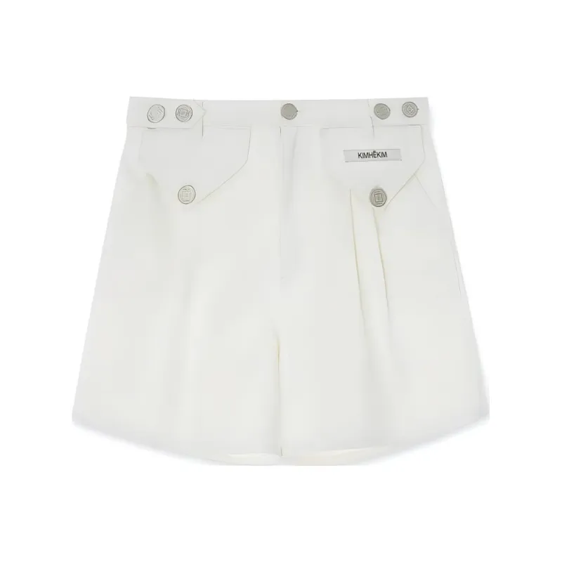 KIMHEKIM SS24 TWO POCKETS DENIM SHORTS Denim Shorts Women's WHITE/White-0
