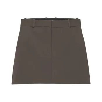 ARITZIA Babaton Chisel Skirt Casual Short Skirts Women's Rich Mocha Brown/Deep Mocha Brown