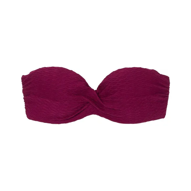 Victoria's Secret PINK Mix & Match Twist Push-Up Bandeau Top / PR Bikini Women's Rogue Red-0