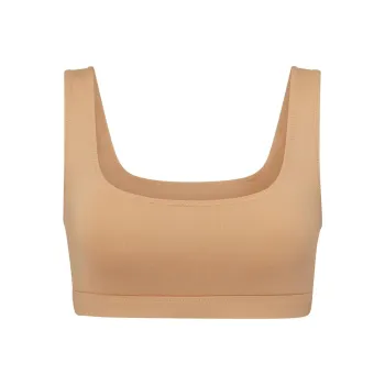 Skims Swim Tank Bikini Top Ochre