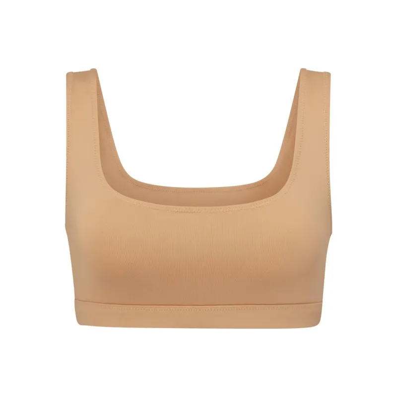 Skims Swim Tank Bikini Top Ochre-0