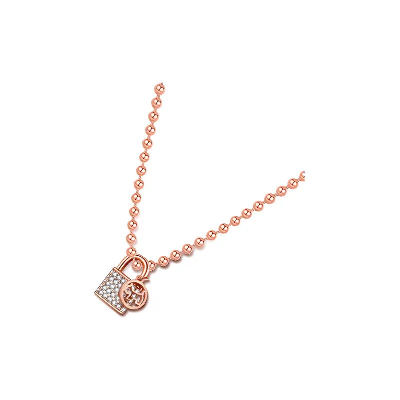 Agatha Synthetic Cubic Zirconia Rhinestone, 925 Sterling Silver Necklaces Women's-3