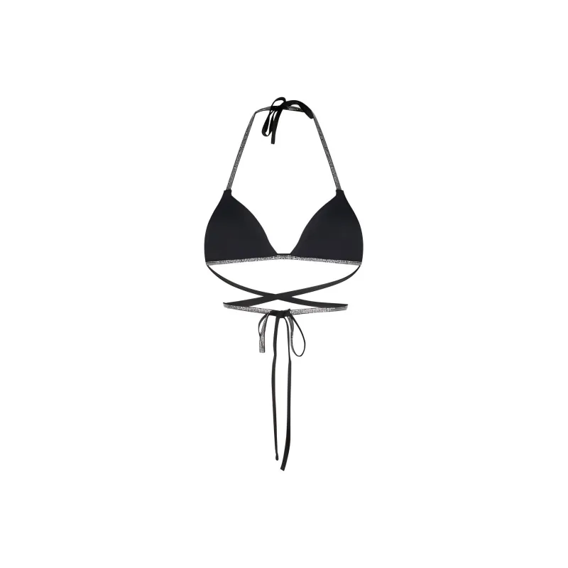 HERON PRESTON Rhinestone embellished Bikini Top-0