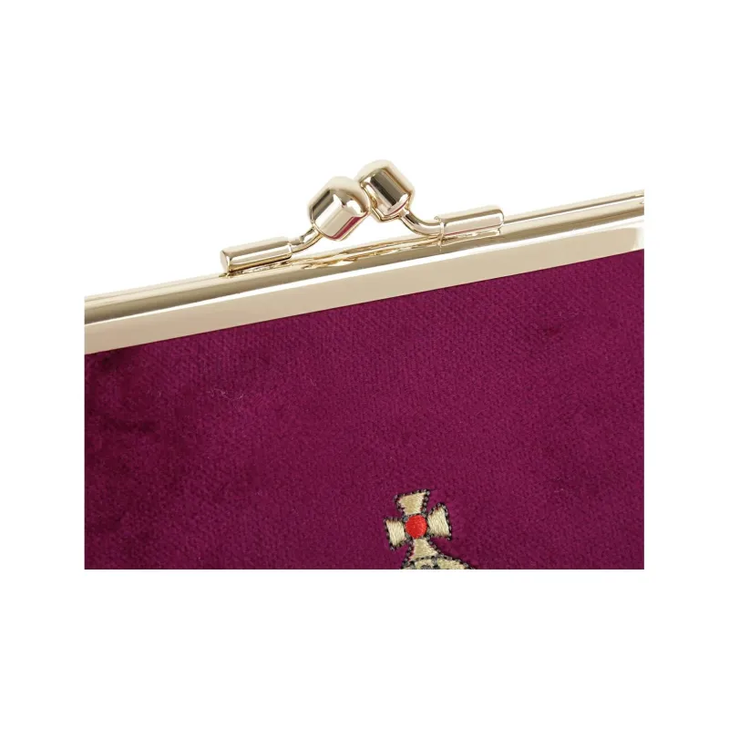 Vivienne Westwood Cotton Crossbody One Shoulder Handbag Mini Women's Purple-7