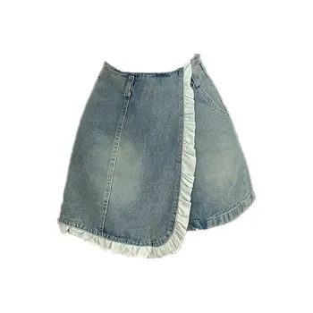 COVT Denim Short Skirts Women's Blue