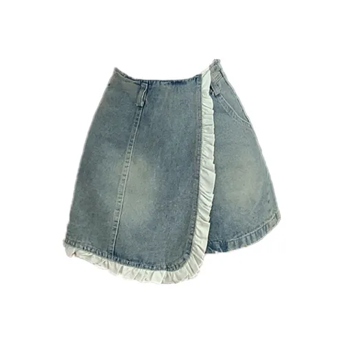 COVT UNIFREE Denim Short Skirts Womens Women's Blue