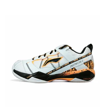 LiNing Cushioning, Slip Resistant, And Abrasion Resistant Low Top Badminton Shoes Men's White