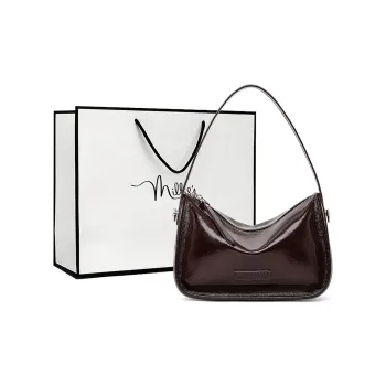 MILLIE'S Cow Leather Shoulder Bag, Crossbody Bag, Handbag Regular Women's Coffee