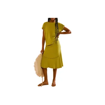 FREE PEOPLE Charmaine Skirt Set Skirt Set Women's Lentil Sprout