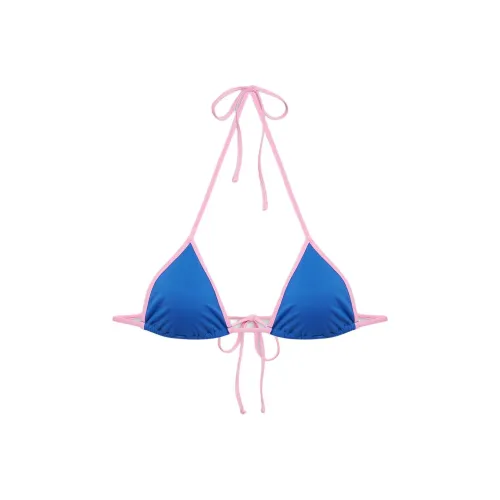 Victoria's Secret Triangle Halter Bikini Top/blue Bikini Women's Blue